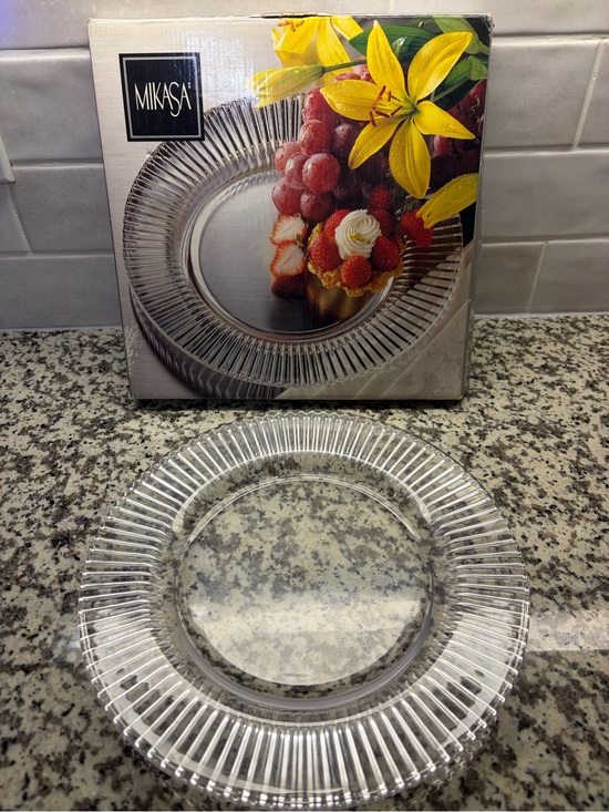 Mikasa Other - Vintage Mikasa Clear Ribbed Glass Plate 10.5”